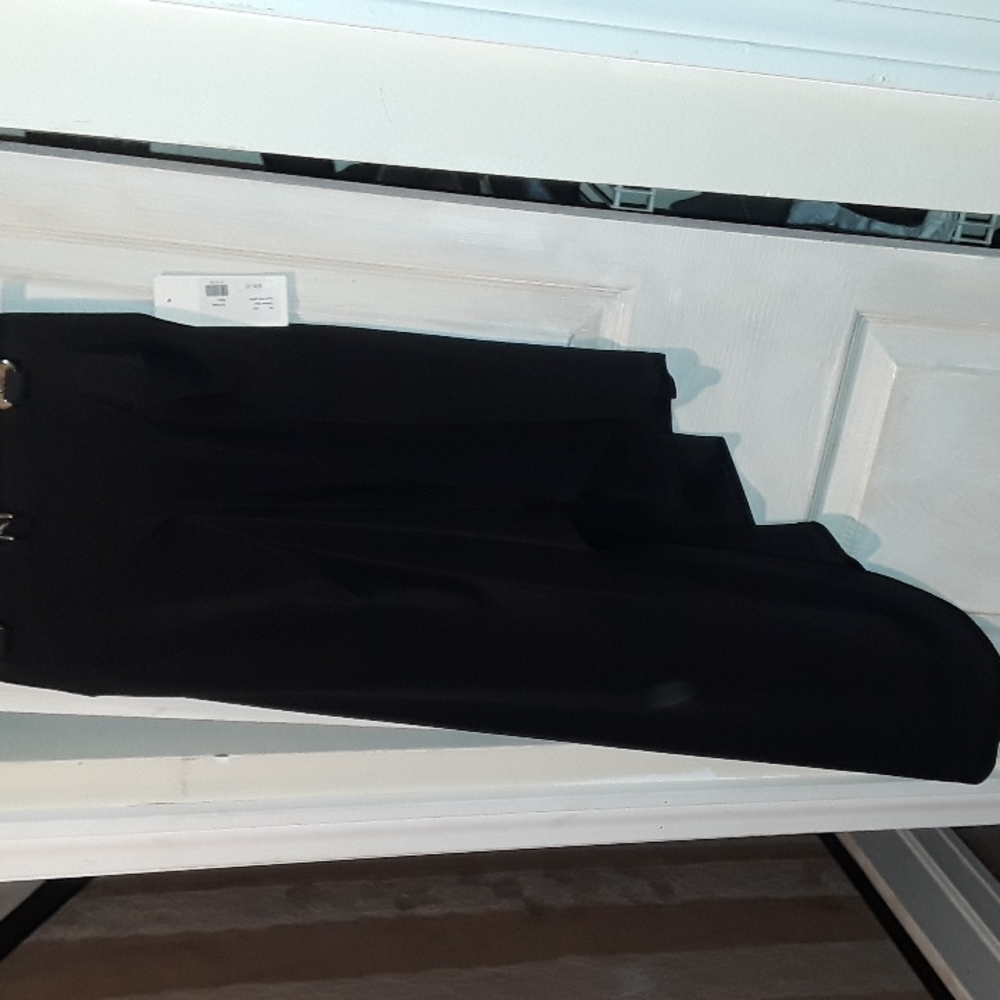 Womens asymmetrical black skirt